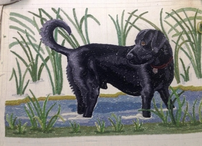 dog completed next is the background elements